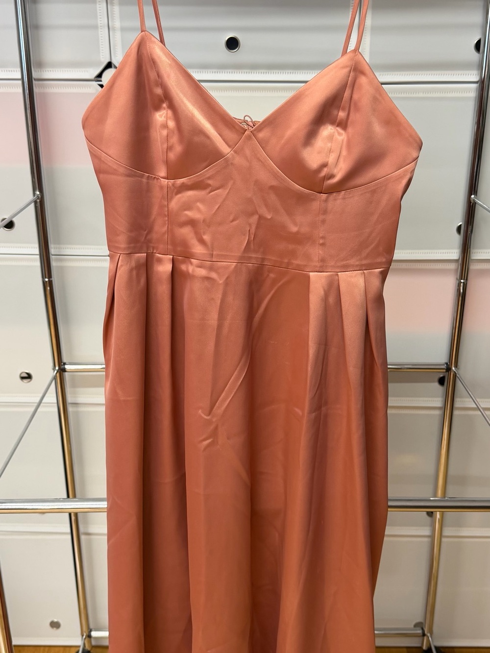 H&M Satin Slip Dress in Rose Pink